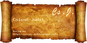 Csicsó Judit névjegykártya